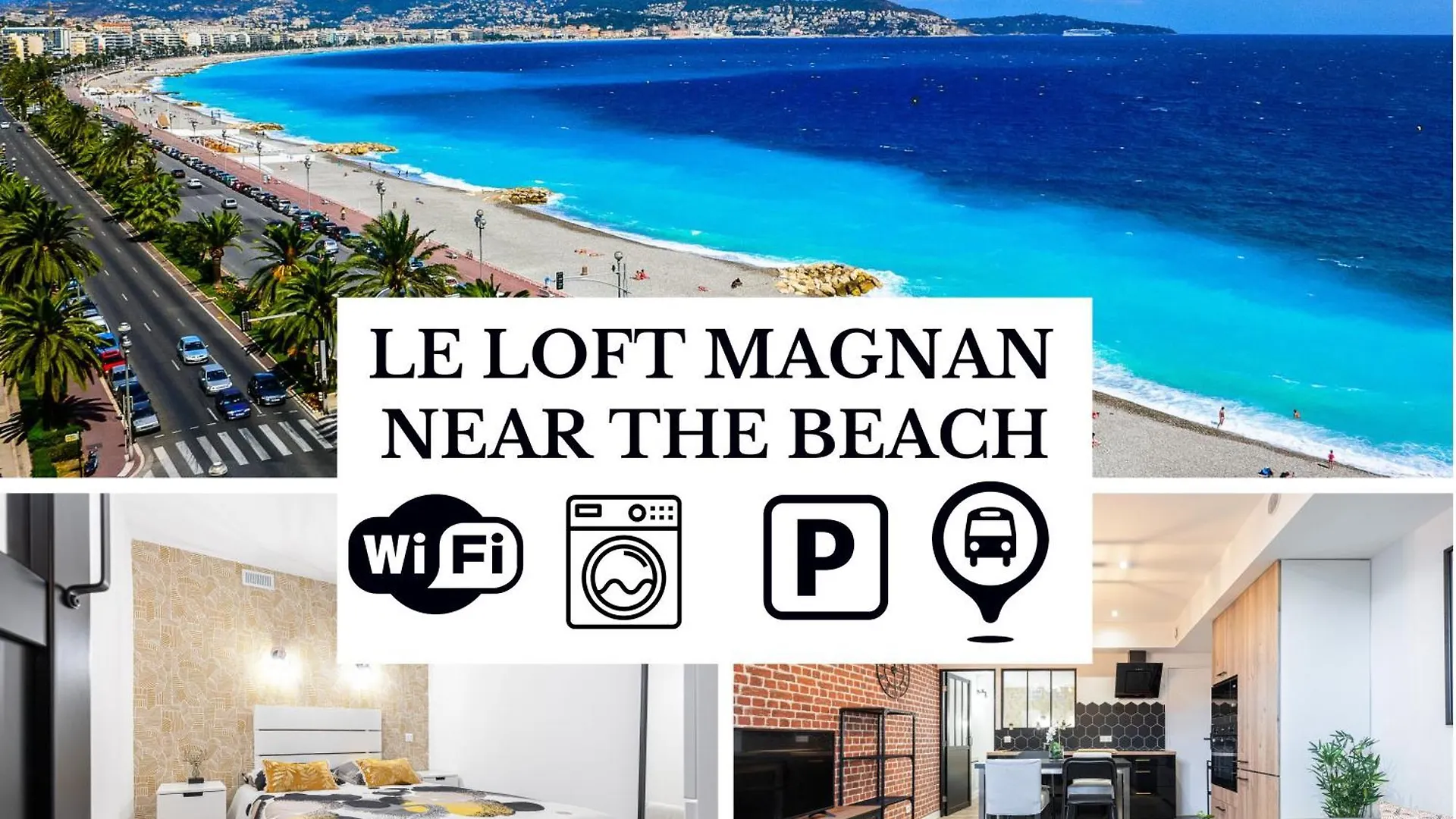 Le Loft Magnan - Ac- Pres Mer - Wifi - Parking - Confort Et Moderne - Supermarches Et Tram Proches location